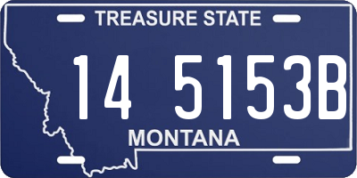 MT license plate 145153B