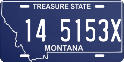 MT license plate 145153X