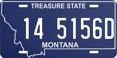 MT license plate 145156D