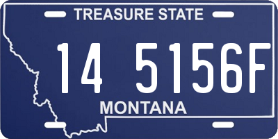 MT license plate 145156F