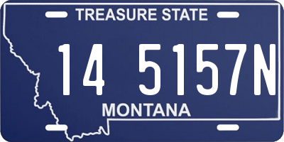 MT license plate 145157N
