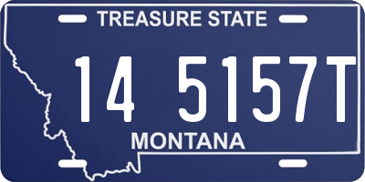 MT license plate 145157T