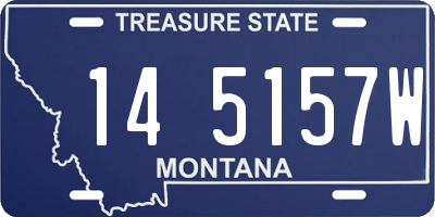 MT license plate 145157W