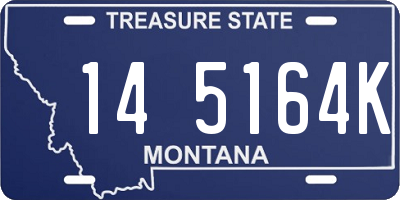 MT license plate 145164K