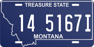 MT license plate 145167I