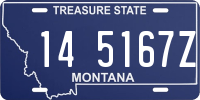 MT license plate 145167Z