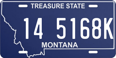 MT license plate 145168K