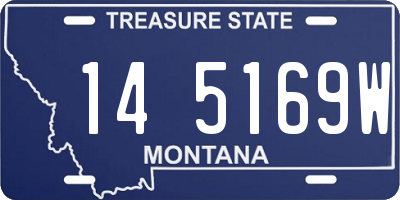 MT license plate 145169W