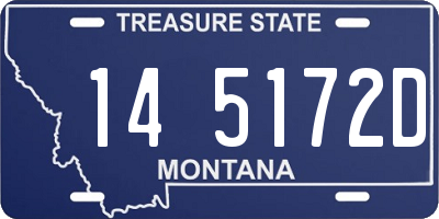 MT license plate 145172D