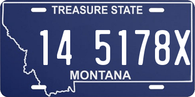 MT license plate 145178X