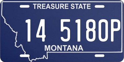 MT license plate 145180P