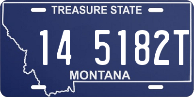 MT license plate 145182T