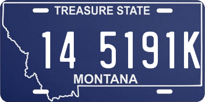 MT license plate 145191K