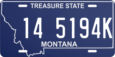 MT license plate 145194K