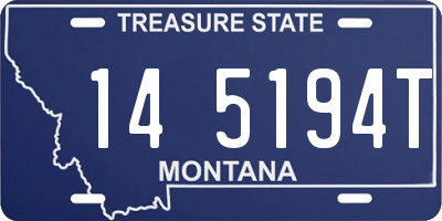 MT license plate 145194T