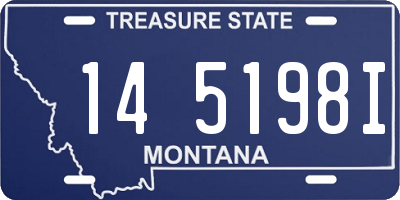 MT license plate 145198I