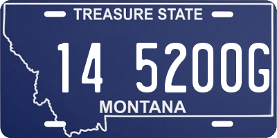 MT license plate 145200G