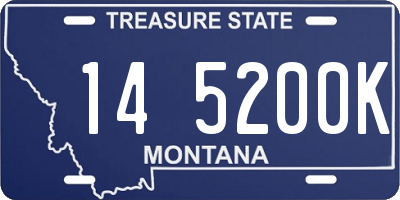 MT license plate 145200K