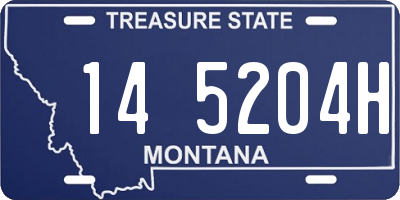 MT license plate 145204H