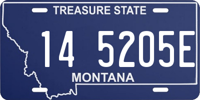 MT license plate 145205E