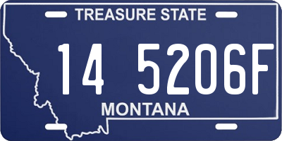 MT license plate 145206F