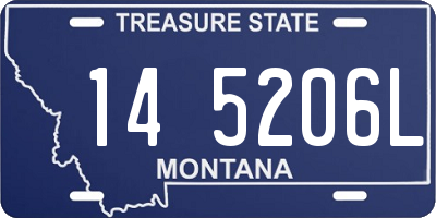 MT license plate 145206L