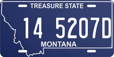 MT license plate 145207D
