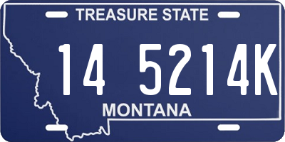 MT license plate 145214K