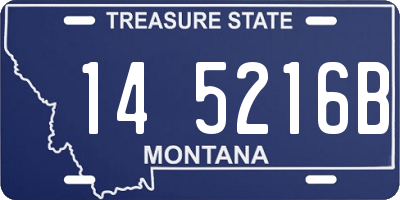MT license plate 145216B