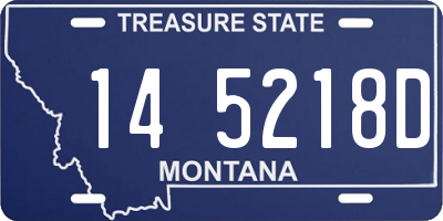 MT license plate 145218D