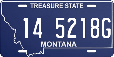 MT license plate 145218G