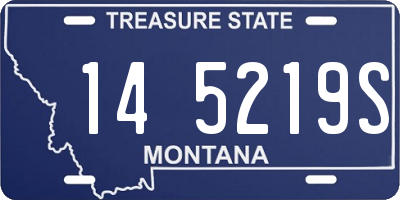 MT license plate 145219S