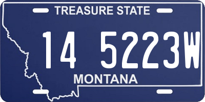 MT license plate 145223W