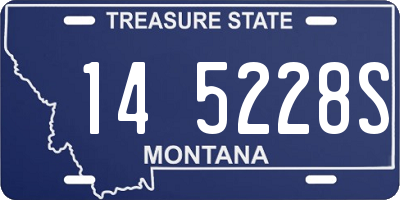 MT license plate 145228S