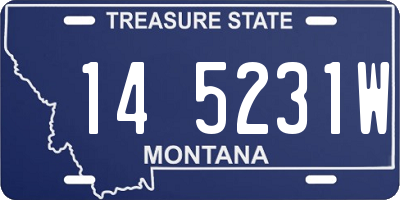 MT license plate 145231W
