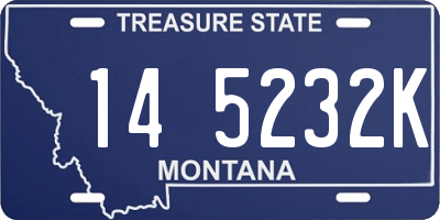 MT license plate 145232K