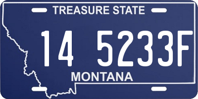MT license plate 145233F