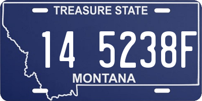 MT license plate 145238F