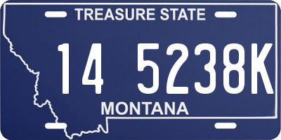 MT license plate 145238K