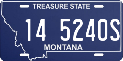 MT license plate 145240S
