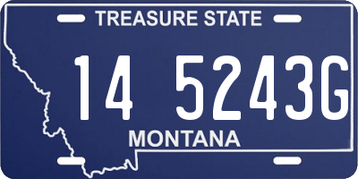 MT license plate 145243G