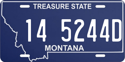MT license plate 145244D