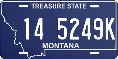 MT license plate 145249K