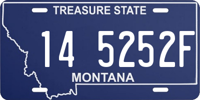 MT license plate 145252F