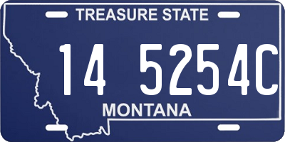 MT license plate 145254C