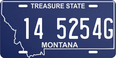 MT license plate 145254G