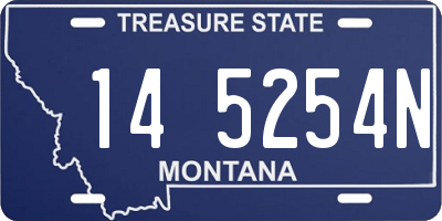 MT license plate 145254N