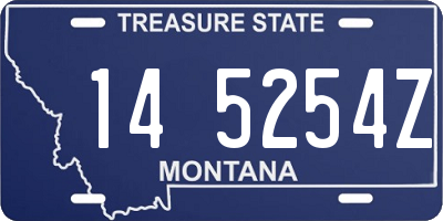 MT license plate 145254Z
