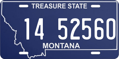 MT license plate 145256O