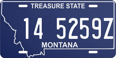 MT license plate 145259Z